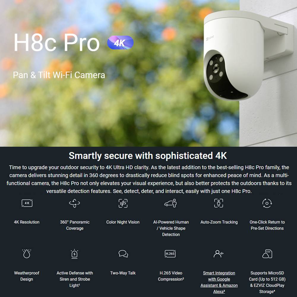 كاميرا EZVIZ H8c Pro 8M 